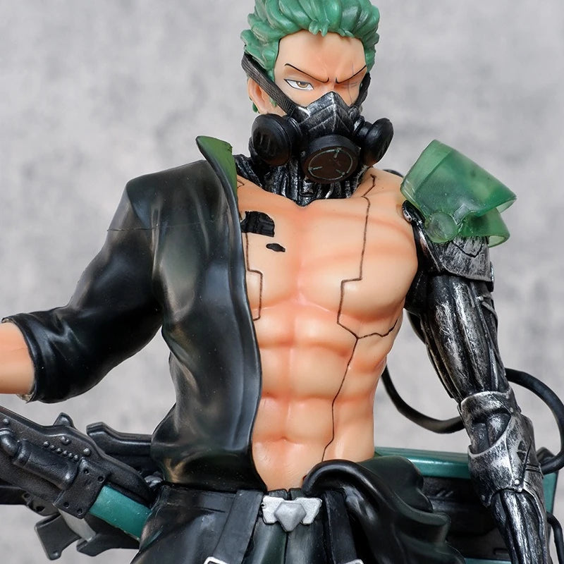 40cm ONE PIECE Anime Figure Roronoa Zoro Punk Style Peripheral PVC Model Glow Statue Desktop Decoration Ornaments Gifts Toys