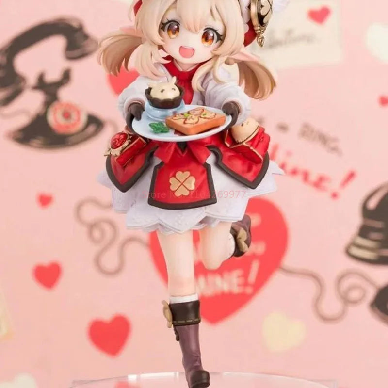 Crimson Knight Klee Gk Action Figure Game Periphery Desktop Ornament 16cm Cute Coffee Shop Dessert Toy Collection Model Gift