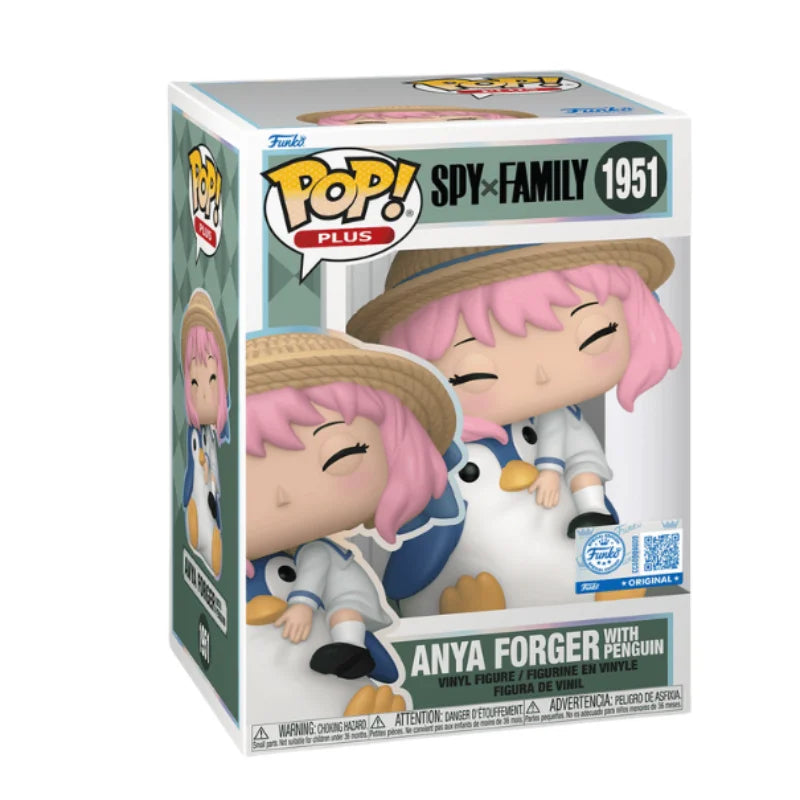Funko Pop Spyx Family Anya Forger With Penguin #1951 Vinyl Figure Model Toy Limited Edition Statue Doll Action Figures Kids Gift