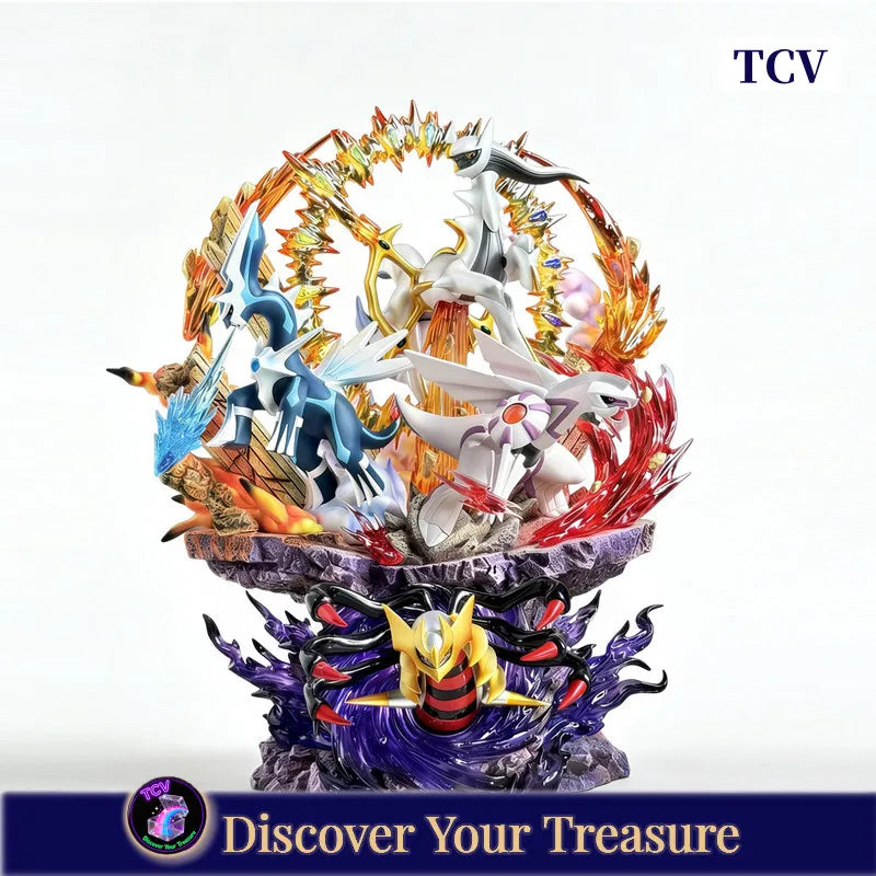 Tcv Bkm Pokemon Ppap Four Legendary Beasts Set Gk Figure Led Light Up Statue Anime Decor Collectible Model Gift For Fans