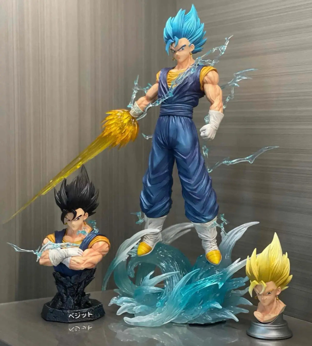 Dragon Ball 40cm Anime Figure JT Vegetto Perimeter PVC Model Scene Glow Statue Desktop Decoration Ornaments Birthday Gifts Toys