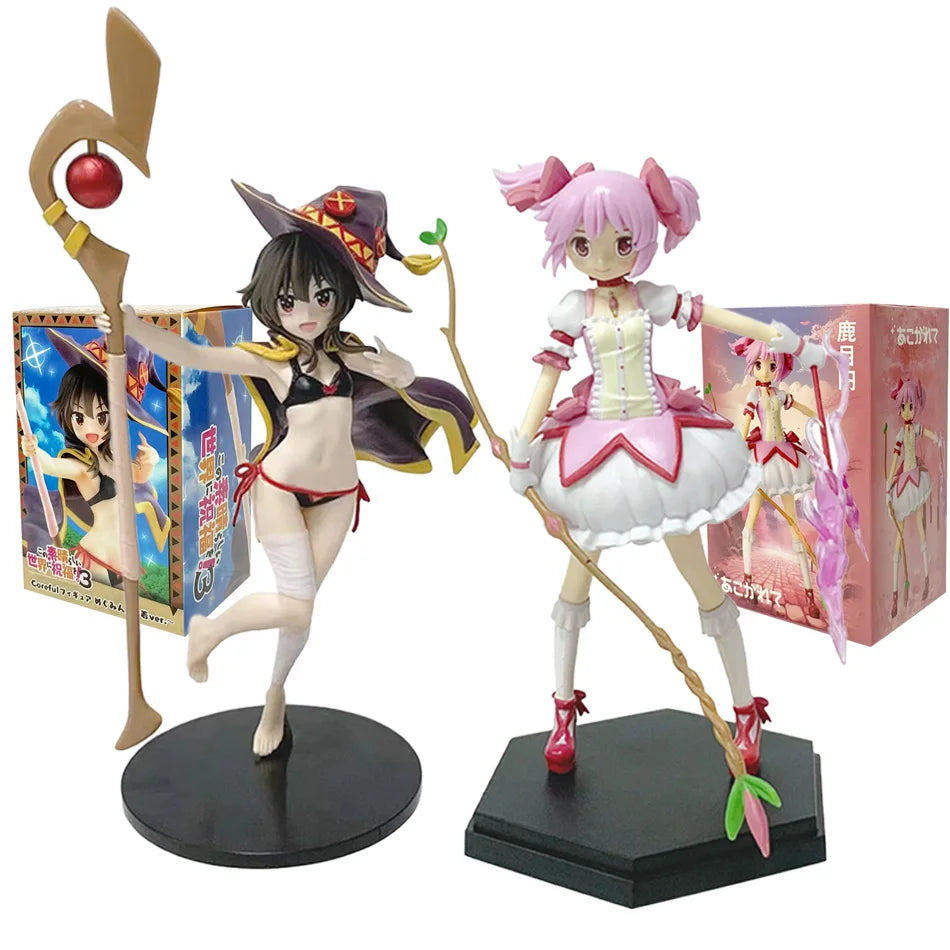 17-23cm Puella Magi Madoka Magica Aniem Figure Kaname Madoka Action Figure Magic Girl Model Decor Statue Dolls Toys SF Gifts