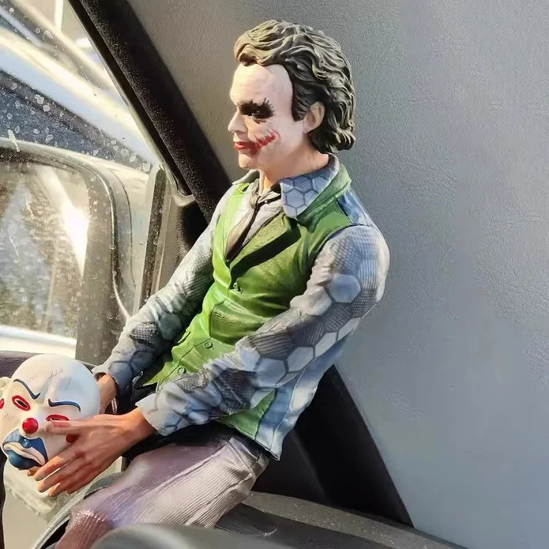 New Car Roof Decoration Joker Heath Ledger Sitting Posture Figures Car Doll Tail And Roof Pendant Model Statue Collectable Toys