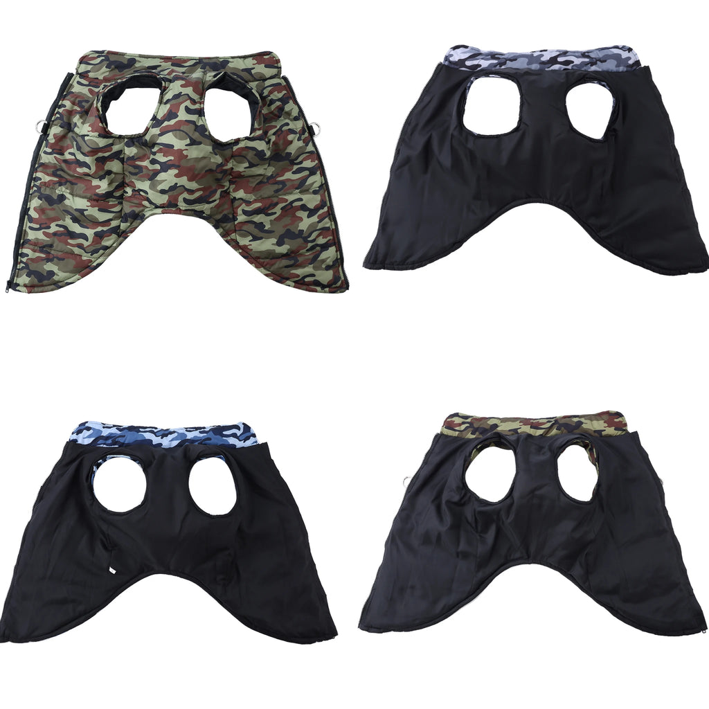 Winddichte Hundekleidung für kleine, mittelgroße und große Hunde, Katzen, Winterwelpen, Camouflage-Print, warme Kleidung, Golden Retriever-Kostüme