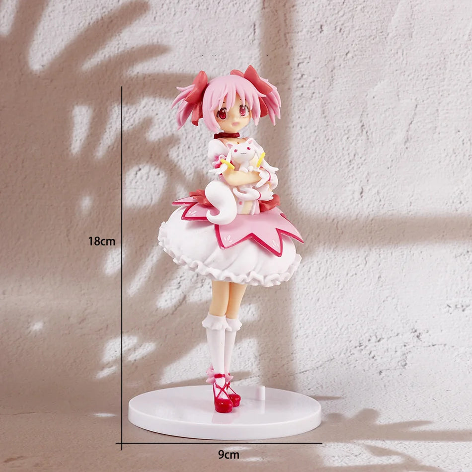 18CM PMMM Puella Magi Anime Figure Madoka Magica PVC Ornaments Toy Figurine cute Loli Collection Model Toy Gift