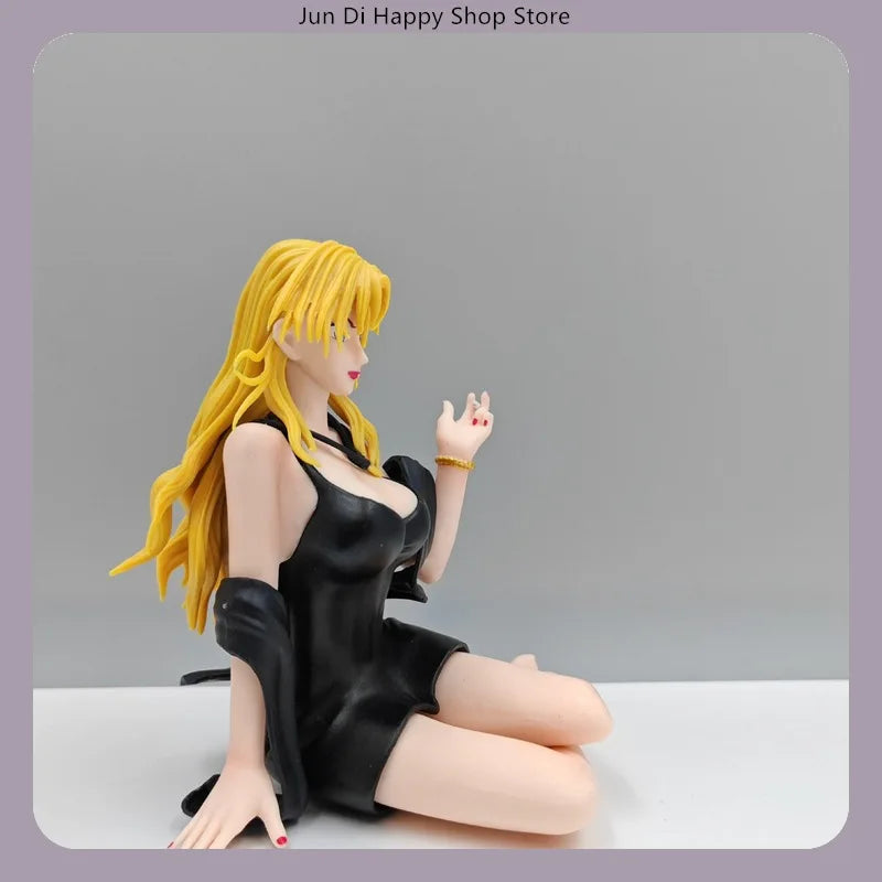 Detektiv Conan Vermouth, seitlich sitzende Pose, 11 cm große Anime-Figur, Statue, Schreibtischdekoration, Geschenk