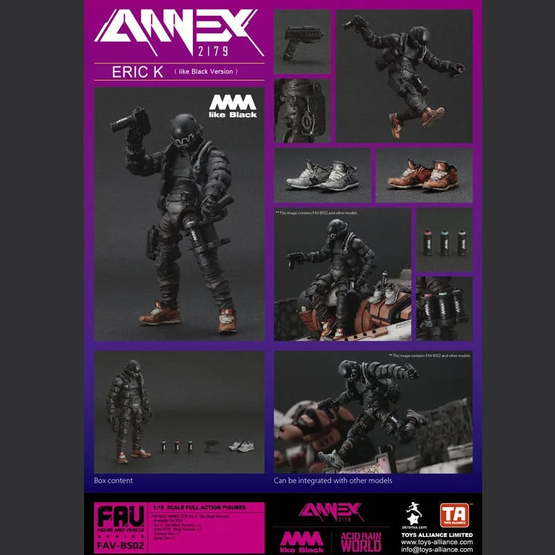 [In Stock] Acid Rain War Original Limited Edition 2179 1/18 3.75 FAV-BS01 Eric K BS02 BS03 Motorcycle Mobile Soldier Model Toy