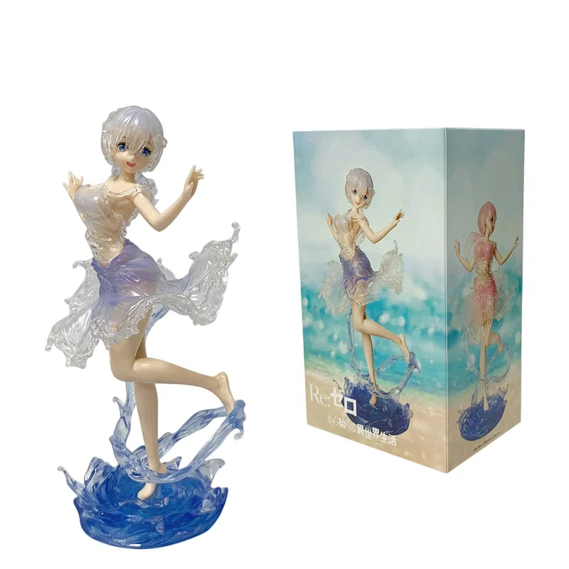 KDcolle Re:ZERO Starting Life in Another World Anime Figure Rem Sleep Sharing Action Figure Ram/Emilia Figurine Model Doll Toys