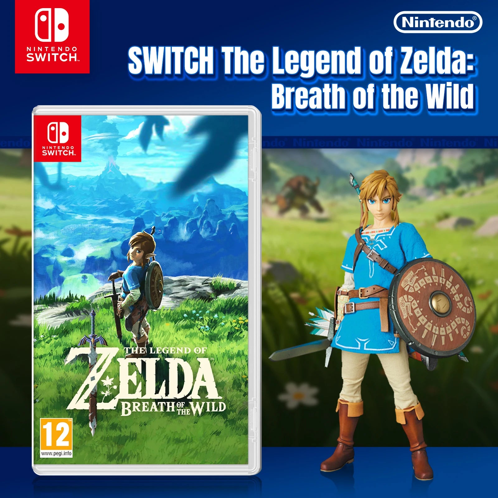 Nintendo Switch The Legend of Zelda: Breath of the Wild Game Cartridge PHYSICAL Nintendo Switch OLED Open World Action Adventure