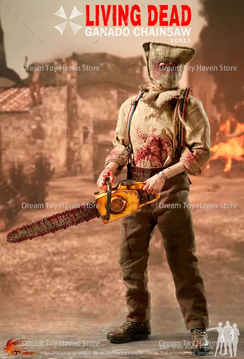 Hot Heart FD013 1/6 Scale Male Soldier Chainsaw Killer Horrifying Dolls 12Inch Action Figure Halloween Decoration Gifts