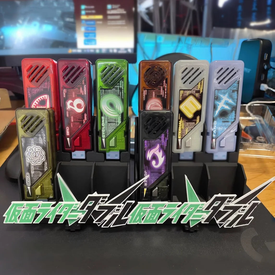 Official Bandai Pb Csm Kamen Rider W T2 Gaia Memory 2.0 Abcdfg Six Memory Collection Model Toy In Stock