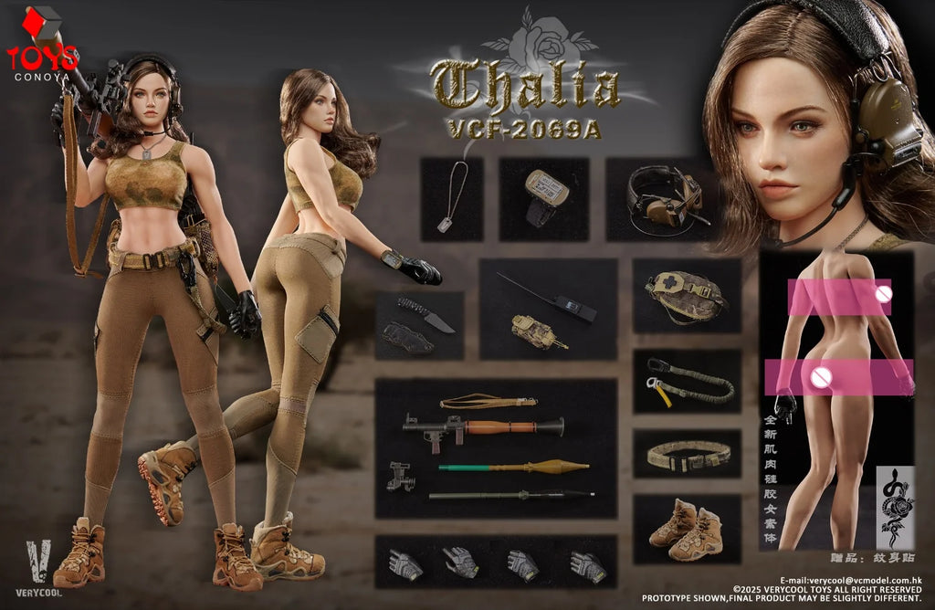 【2026 Q1】VERYCOOL VCF-2069 1/6 Scale Desert Soldier Thalia Action Figure Full Set 12" Female Soldier Action Figure Toy Model