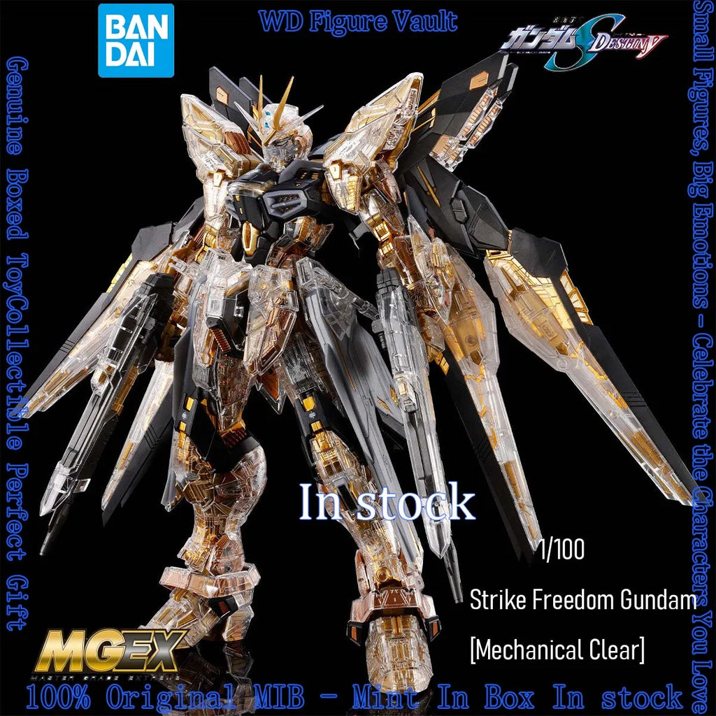 In stock Bandai MGEX 1/100 Strike Freedom Gundam [Mechanical Clear] MOBILE SUIT GUNDAM SEED DESTINY Figures Genuine  Toys Gift