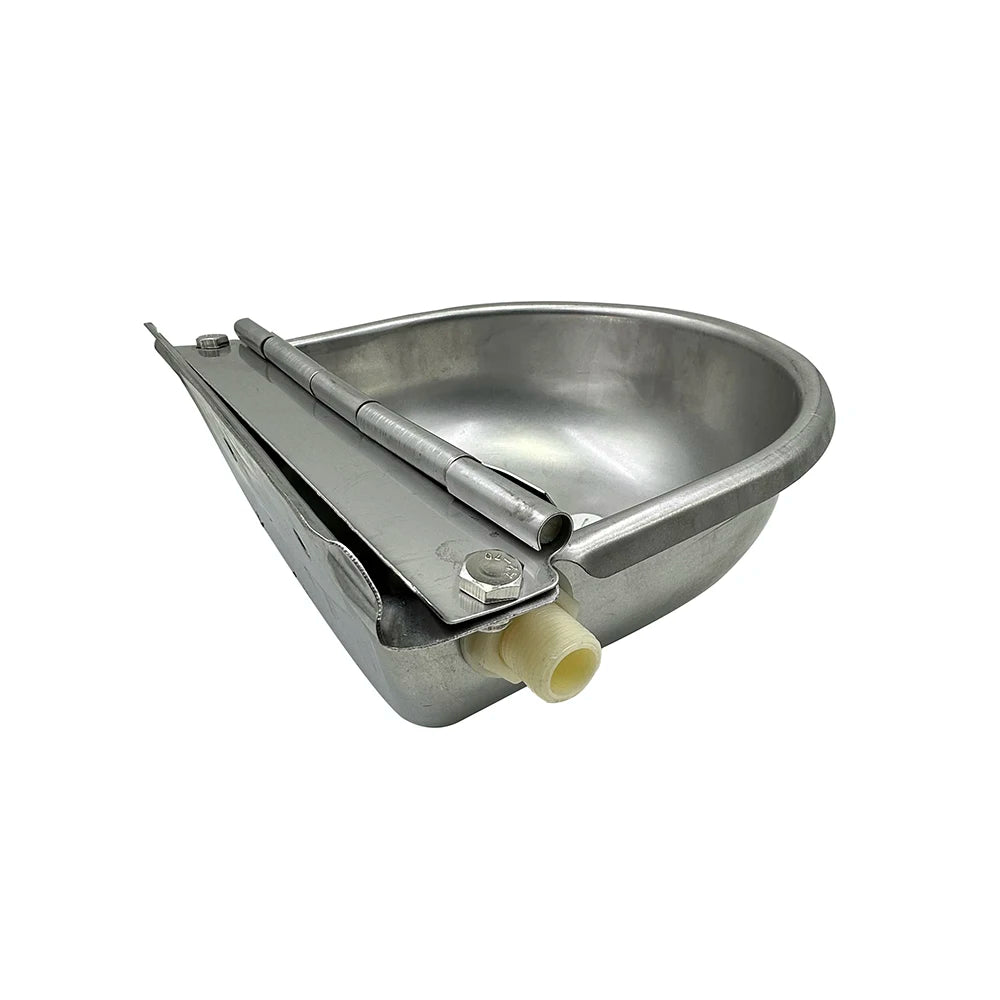 304 Stainless Steel With Drain Hole Drink Automatic Float Farming Trough Horse Cow Water Bowl Supplies Sheep Dog Pet Goat Cattle