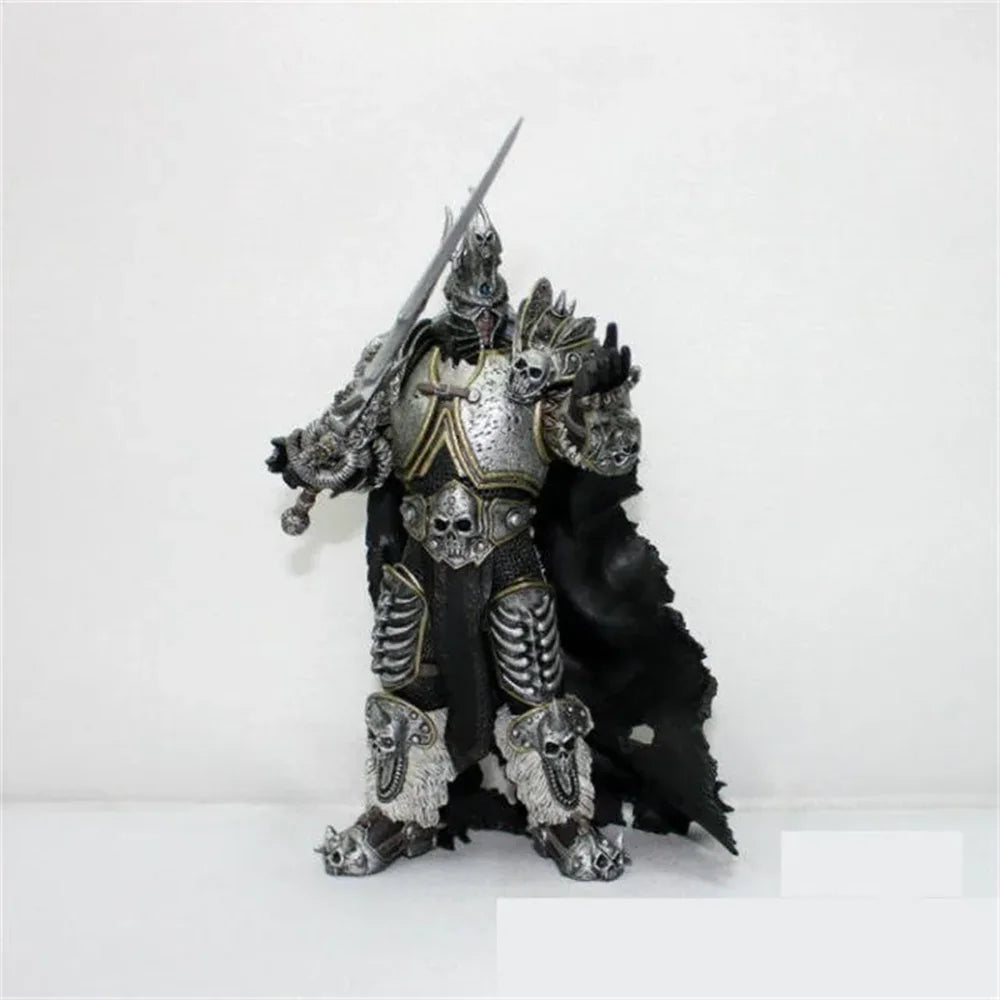 Game WOW Character Fall of the Lich King, Arthas Menethil Action Figure, PVC Statue, Collectible Model, Gift for Kids, 15cm