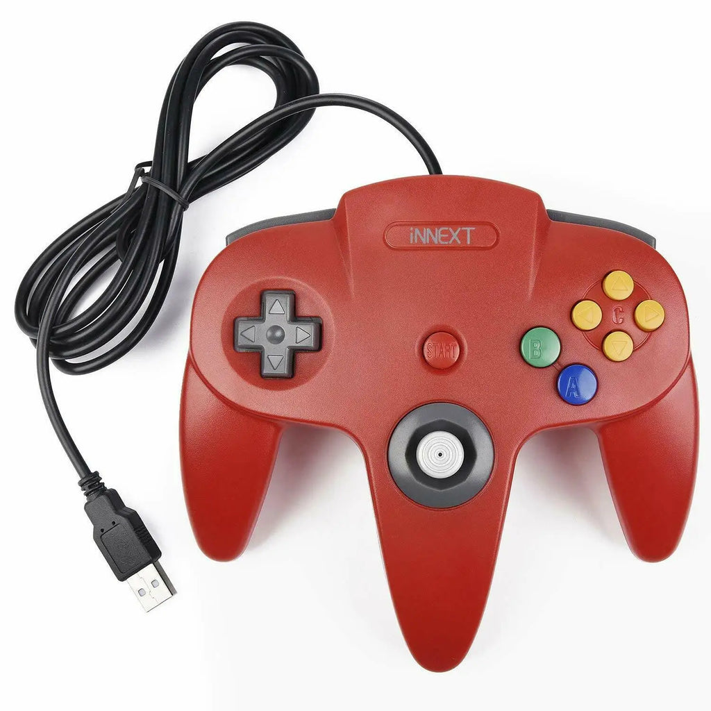 [USB Version] USB Controller for Classic N64 Games,Wired Gamepad Joystick for Windows PC Mac Linux Raspberry Pi 4 3