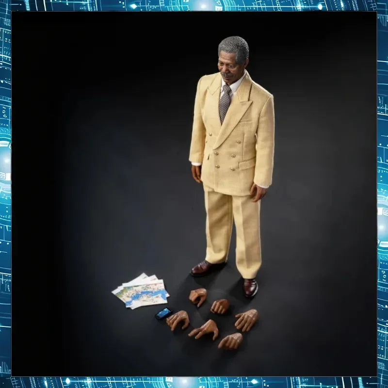 Giao Toys Dark Knight Rises Lucius Fox Action Figure - PVC Collectible Model Ideal Toy Gift for Fans Decoration Ornament