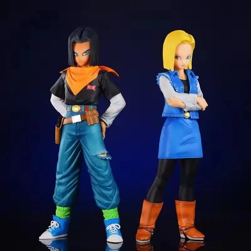 24CM Anime Dragon Ball Z Android 17 18 Figure Android 18 PVC Action Figures Collection Model Toys for Children Christmas Gift’s
