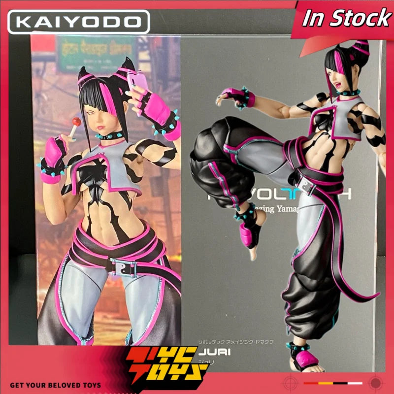 TYCTOYS Originate Kaiyodo Han Juri Movability Model Toys Revoltech AMAZING YAMAGUCHI SF6 Model Action Figure Toys