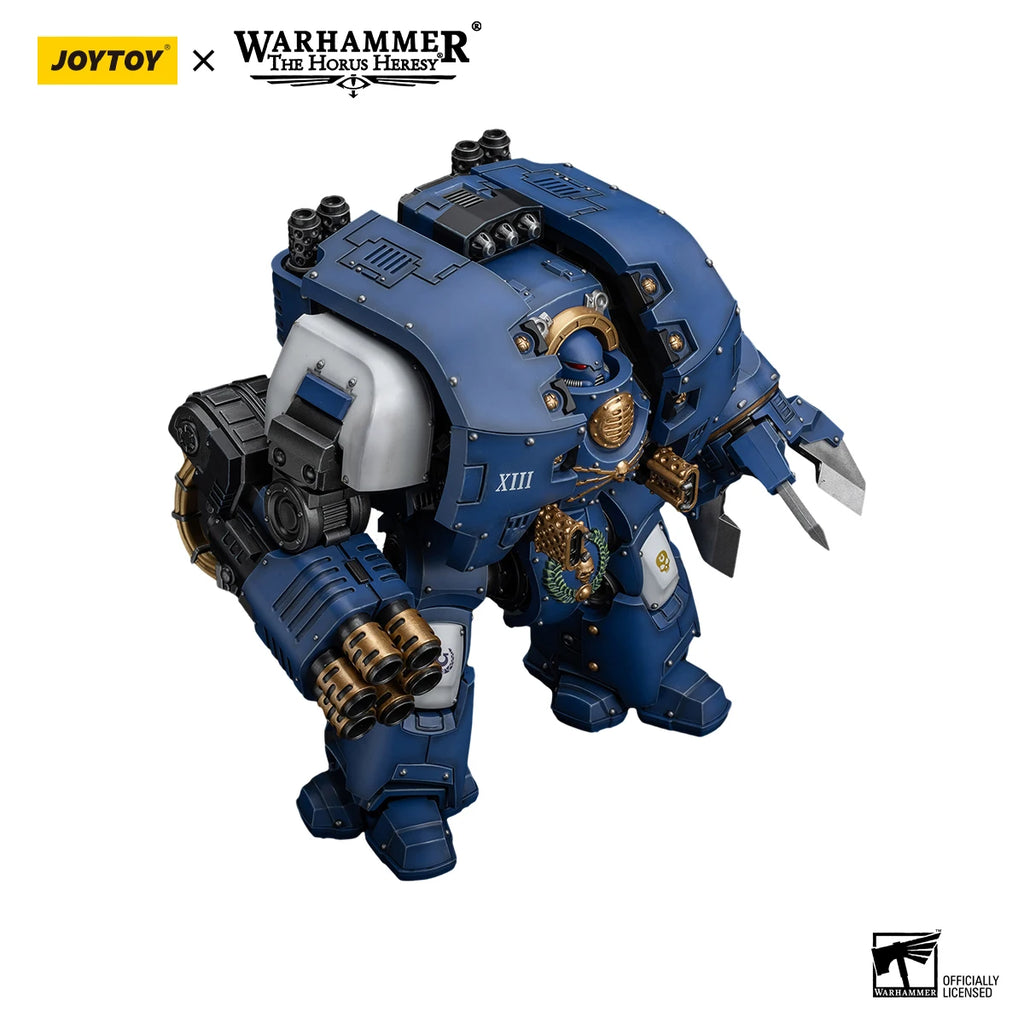 JOYTOY Warhammer 30K Action Figures Ultramarines Leviathan Dreadnought with Cyclonic Melta Lance And Siege Claws Model
