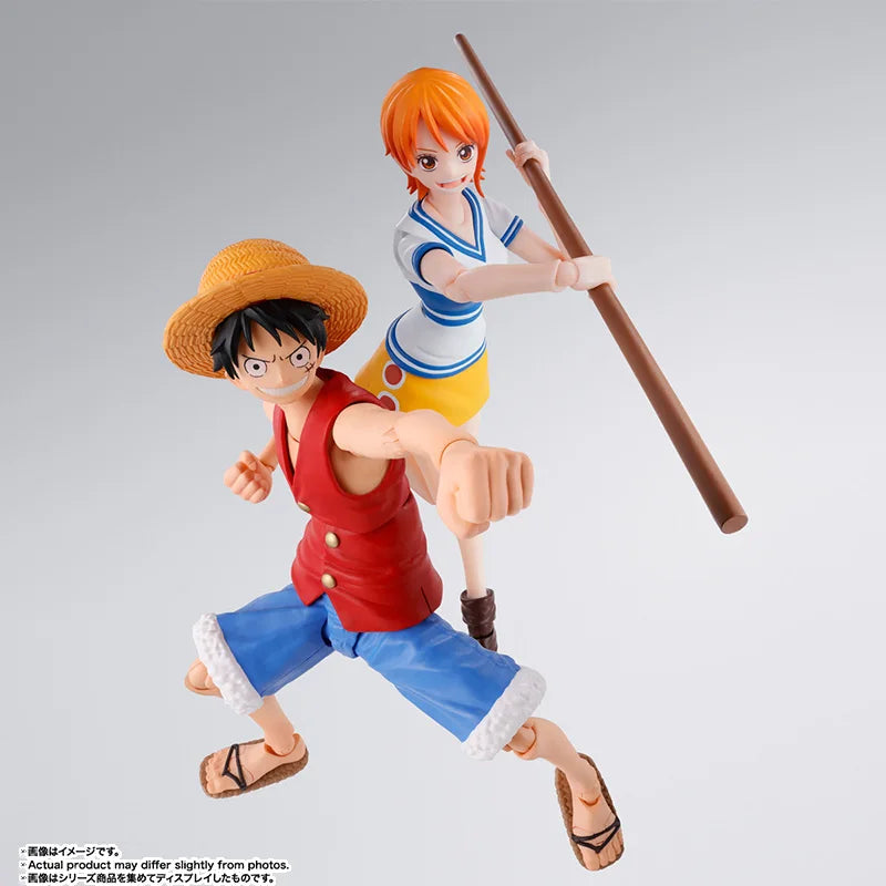 Bandai Original One Piece Modellbausatz Anime Figuren SHF Monkey D. Luffy Romance Dawn Actionfiguren-Sammlerstück Modell Kinderspielzeug Geschenke