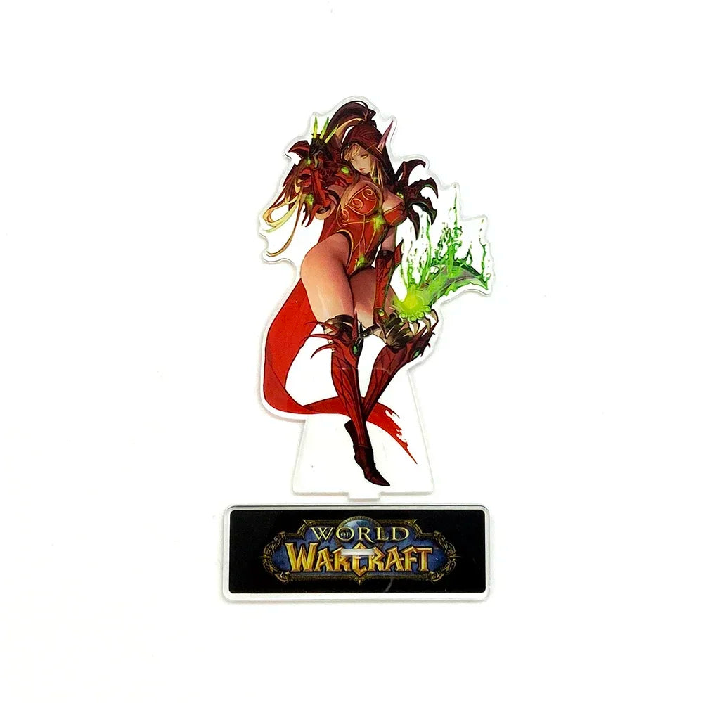 WOW HOS Valeera Sanguinar аниме играчка акрилни фигурки за стоящи декорация на бюро топер за торта