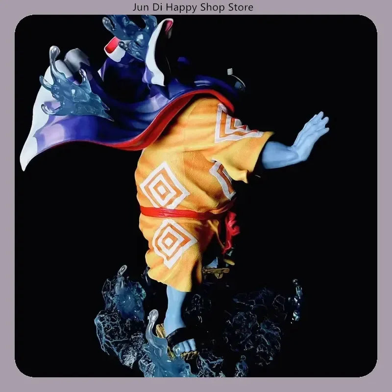 31cm One Piece Jinbe Anime Action Figure Model Statue Boys Collection Attack Posture Desktop Decoration Toy