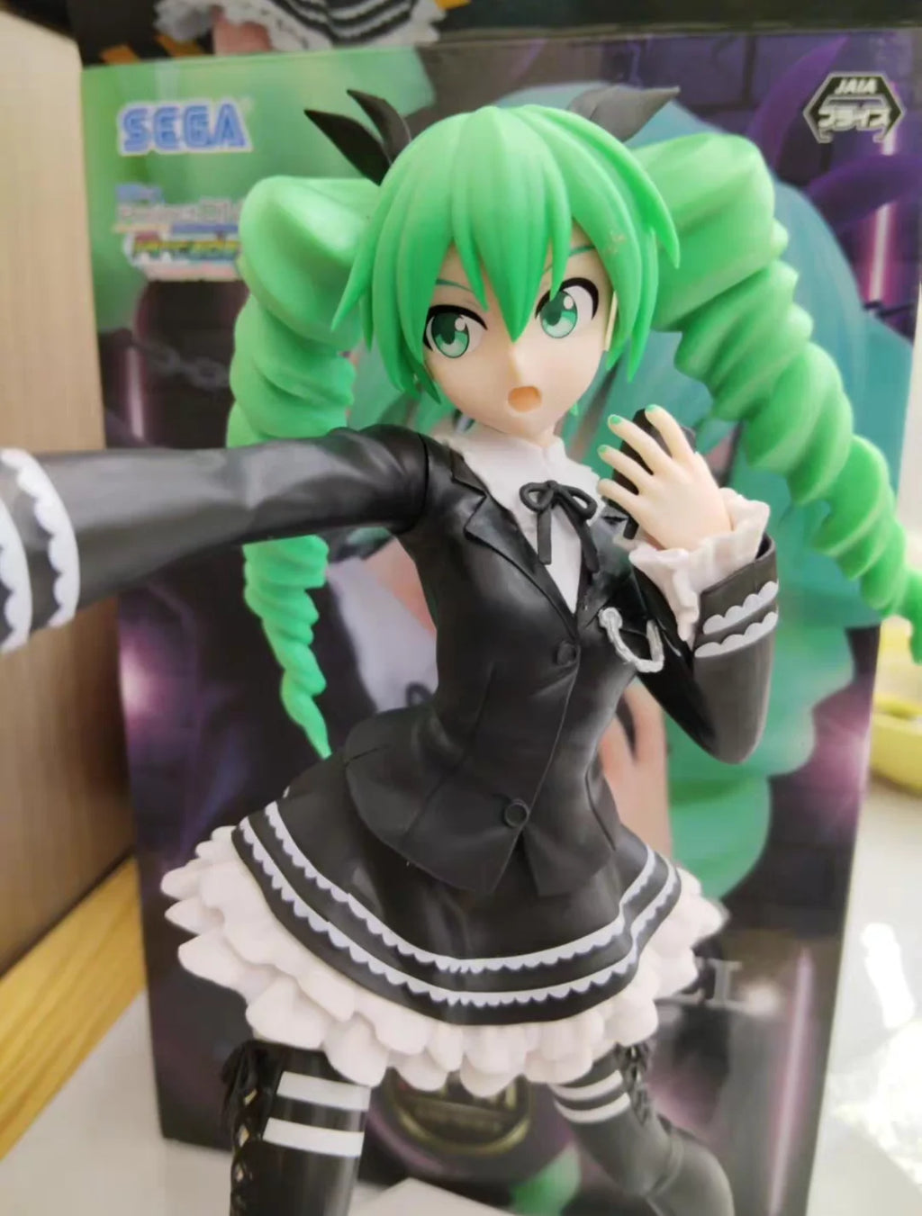Original Sega Spm Hatsune Miku Action Figure Dark Angel Project Diva Arcade Future Anime Figurine Collectible Model Decora Gift