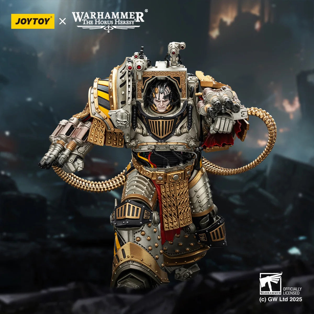 JOYTOY Warhammer 40K Iron Warriors Perturabo Primarch of The LVth Legion Action Figure Perturabo Model Primarch Collection New