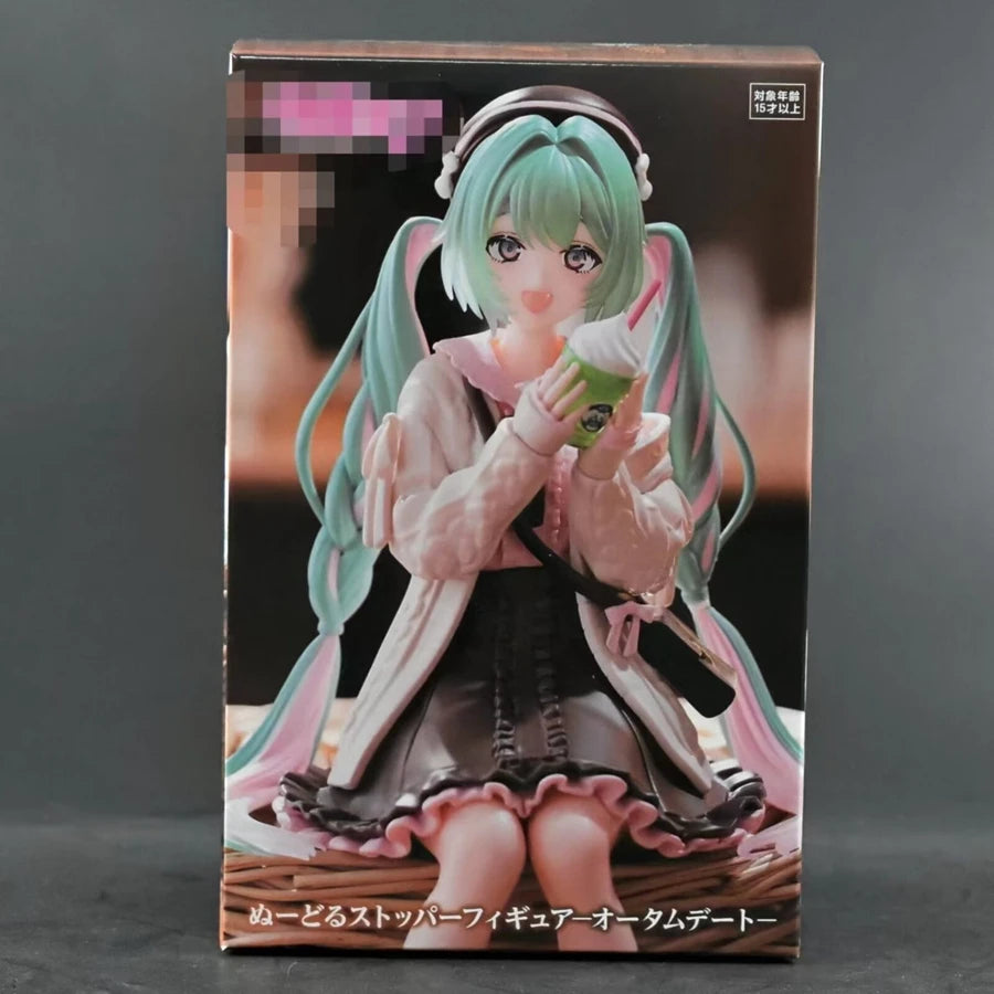 12cm Hatsune Miku Anime Figure Lollipop Miku Action Figure Kawaii Girl Noodle Stopper Figurine PVC Collection Model Doll Toys