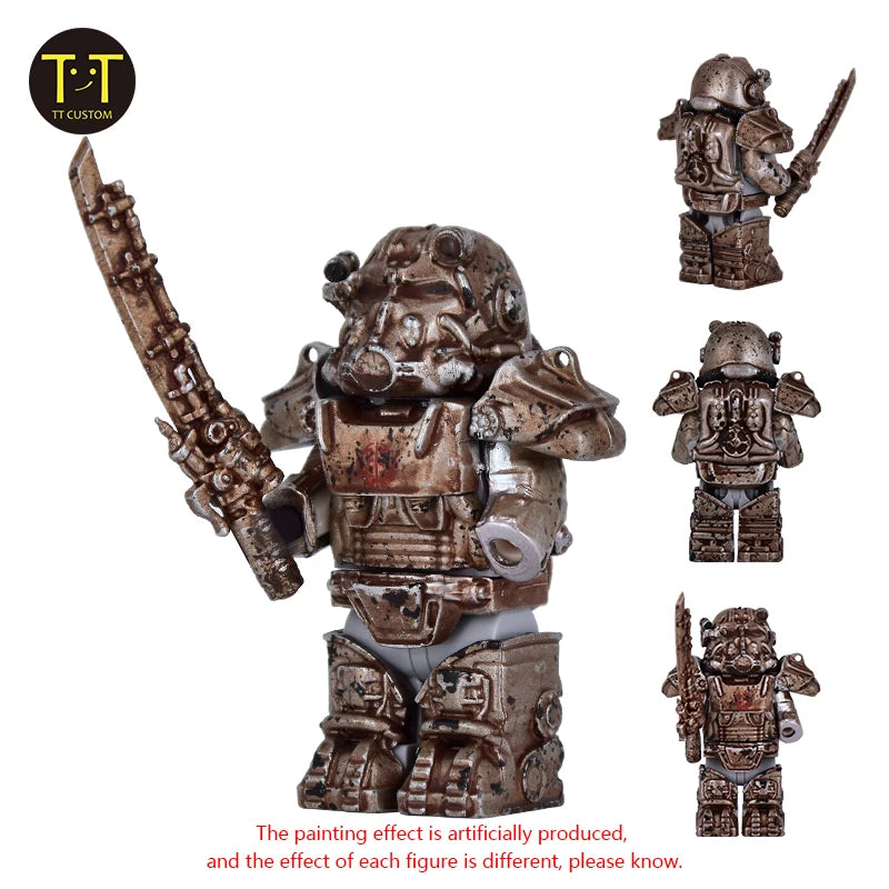 1PCS Military Soldiers Mini Anime Action fallouts Figures Weapons Robot Mecha Building Blocks Bricks DIY Toys for KIDS gift