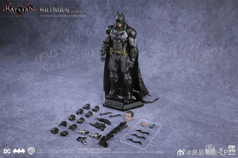 LPZZ DC001 1/12 Scale Collectibles Figure Bat Hero V8.04 Suit Arkham Knight Full Set 6Inch Men Soldier Action Figure Model Toys