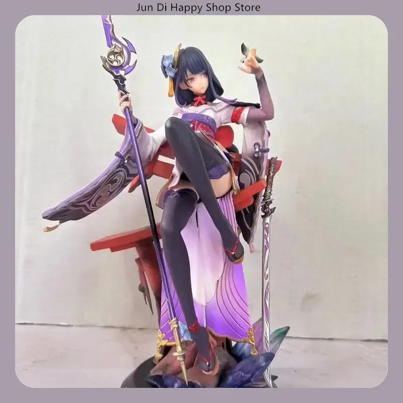 Genshin Impact Raiden Shogun 35cm Anime Figure Statue Model Desktop Ornament