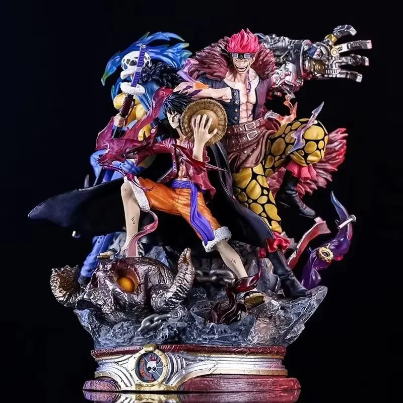 23cm Cartoon Character Luffy Trafalgar 3 Captain An Action Figurine Statue Collection Accessories Toy Model Pvc Material Ornamen