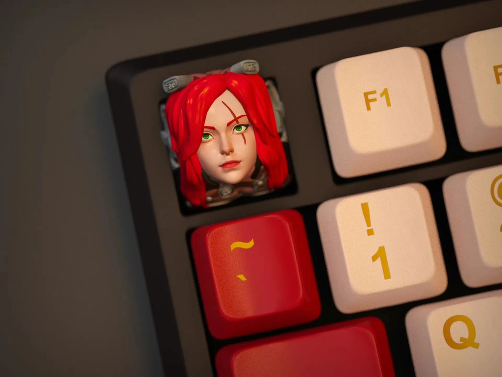 Game League of Legends LOL Yasuo Keyboard Cap Teemo KeyCaps Gwen Cosplay Key Caps Kawaii Machinery Keyboards Doll Accessories