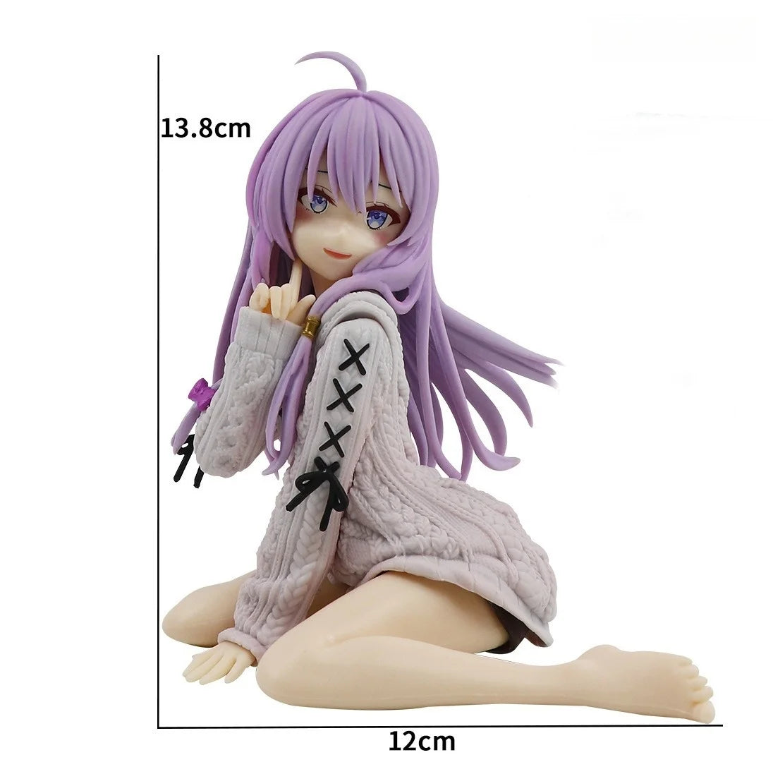 13cm The Journey of Elaina Anime Figures Model Elaina Sweater Doll Action Figure Room Desk Decor Gift Toys