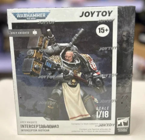 【SF】 JOYTOYS Warhammer 40K 1/18 Action Figures  Grey Knights Interceptor Squad Interceptor Justicar Model Toys Gifts