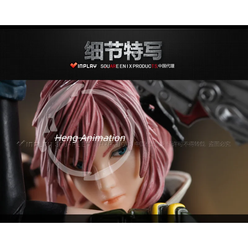 【Yi Man】Genuine Play Arts Kai Pa Kai FF13 Lightning Bust Statue Figure Toy