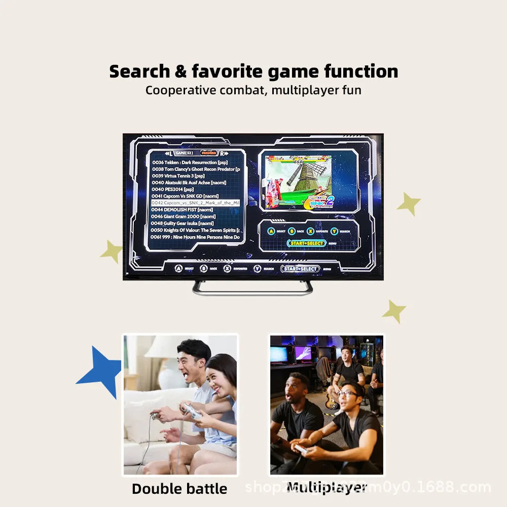 Q9 Retro Video Handheld Game Console 2.4G Dual Wireless Gamepads Retro Game Stick 8K 64G Classica Retro Game Two Player