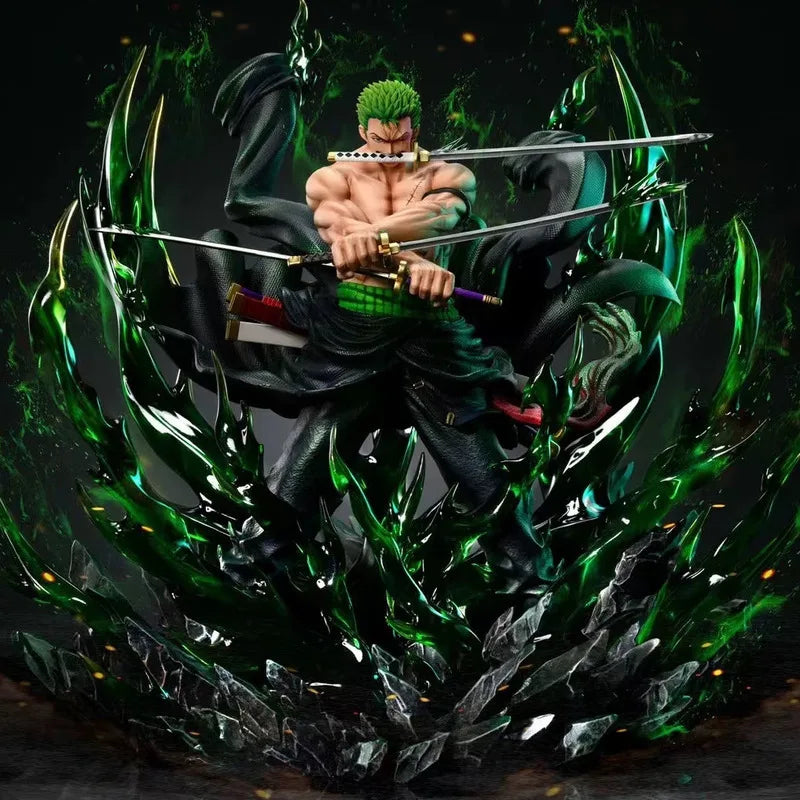 TH Studio One Piece Roronoa Zoro Harzstatue 34 cm Anime-Modell Actionfigur Desktop-Ornament Figma Figur Sammlerspielzeug