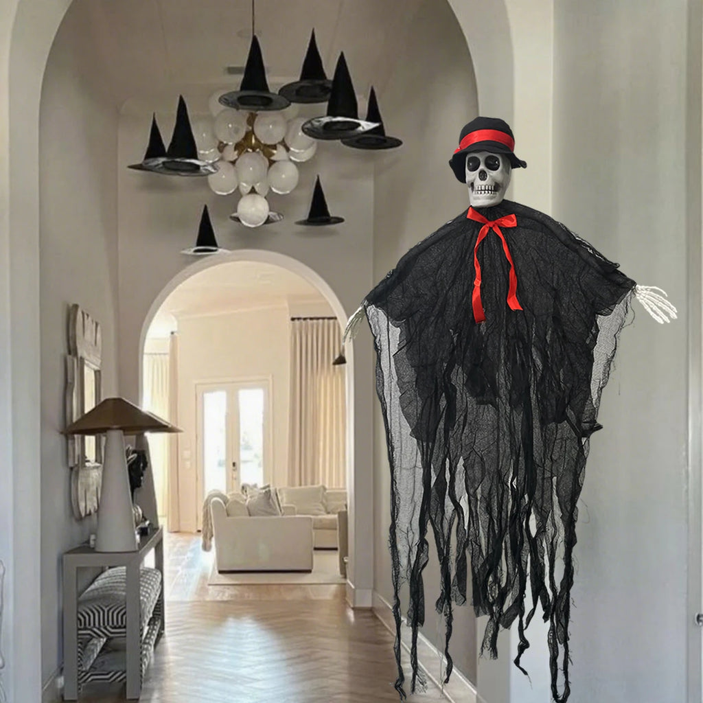 1 x Halloween-Skelett-Geister-Dekoration, Geist mit Halloween-Dekoration für Halloween-Partys, Zuhause, drinnen und draußen, Verwendung in Gärten