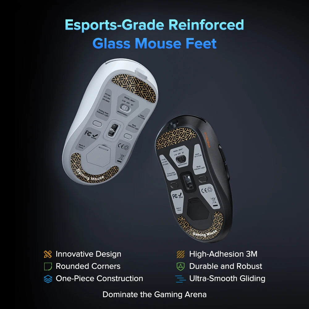 Kysona M600 V2 PAW3395 Weiß Wireless Gaming Esports Maus 55g 26000DPI 6 Tasten Optische PAM3395 Computer Mäuse Für Laptop PC