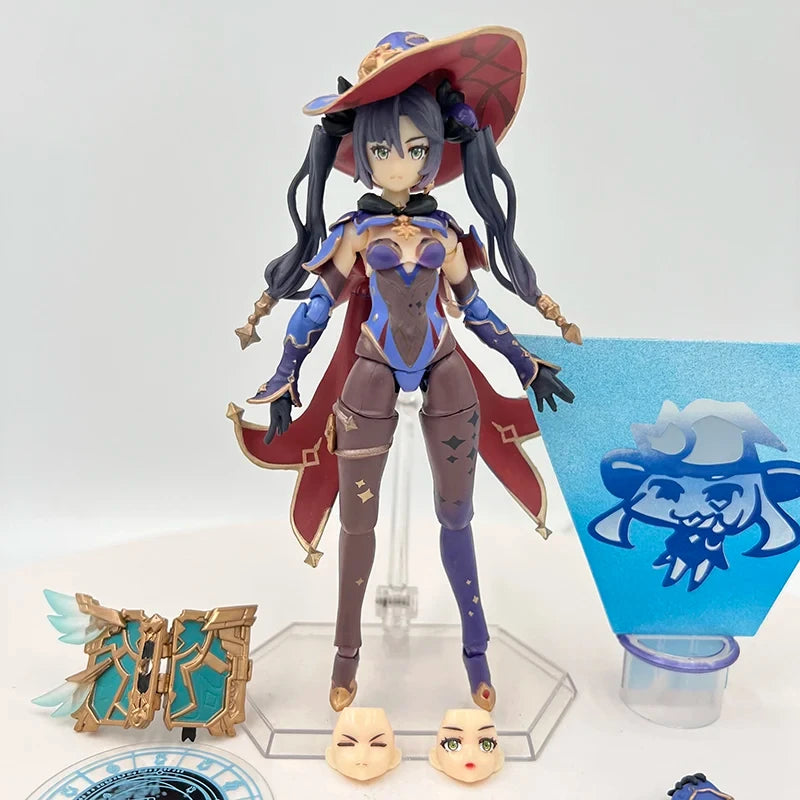 15cm Figma #548 Mona Anime Figure Mona Mirror Reflection of Doom Action Figure #1718 Traveler Figure Collectible Model Toys Gift