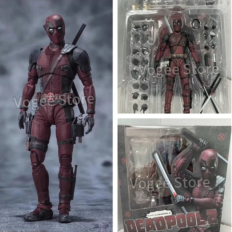 16cm SHF Deadpool 2 Action Figure PVC Superhero Collection Doll Movable Model Toys Joint Movable Dolls Kids Birthday Gift
