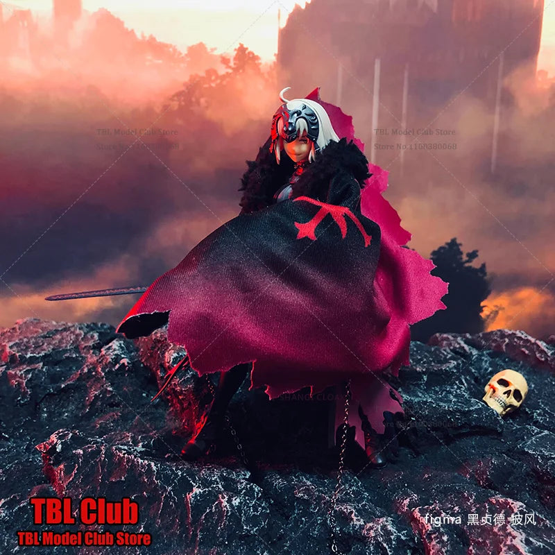 1/12 Scale Female Clothes Cloak Fate Avenger Dragon Witch Alter Japanese Anime For figma 6-inch Action Figure Soldier Scene