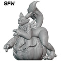 1:24 Animal Fox Pumpkin NSFW 3d Print Resin Toy Kit Gk Unpainted Figurine WaiFu Diy Unassembled Statue Figures Model Toys