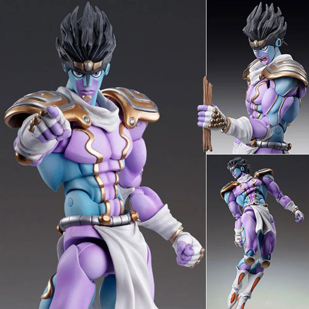 17cm Anime JoJo Figure Purple Star Platinum Action Figure star platinum figure Removable Statue Standing Model Ornament Toy Gift