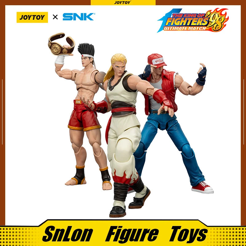JOYTOY 1/18 Action Figure SNK KOF '98UM Fatal Fury Team Terry Bogard Andy Bogard Joe Higashi Anime Model Toys