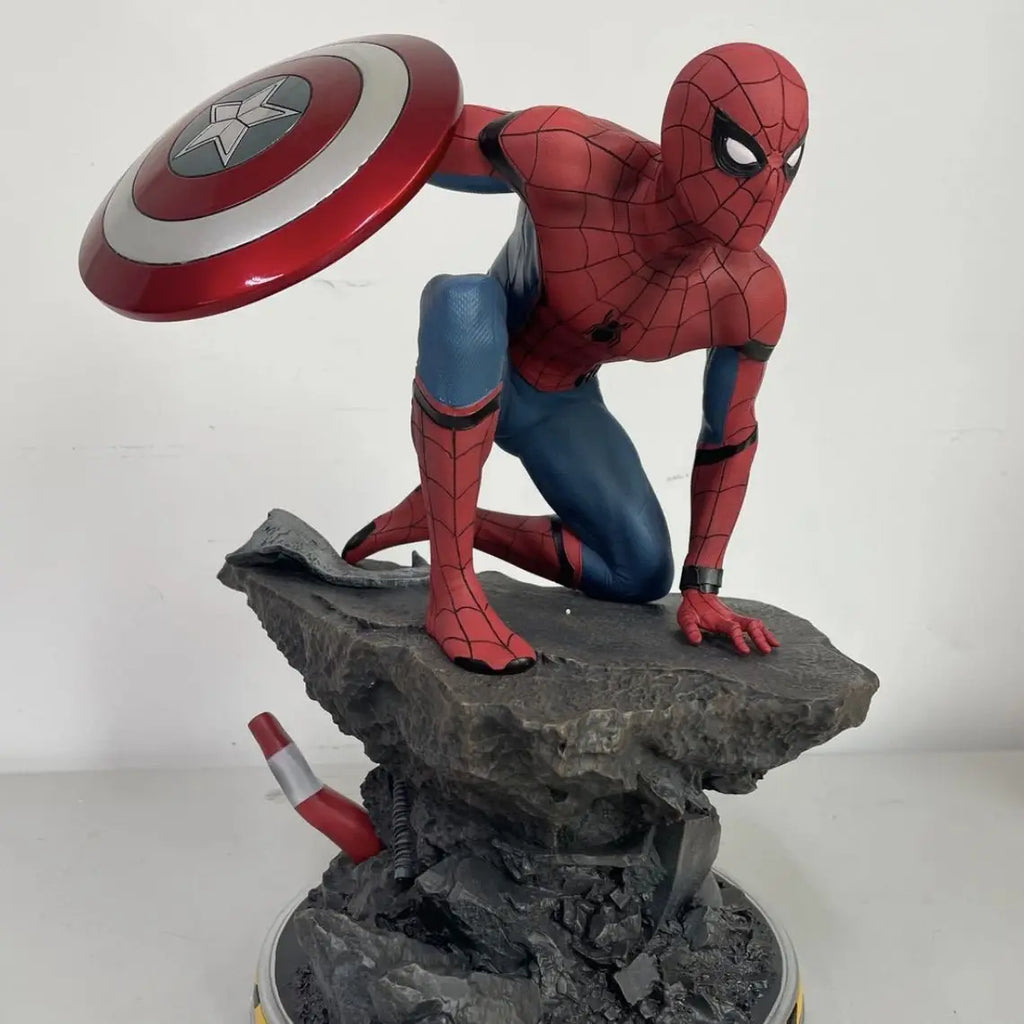 Marvel Studio Spider-Man The Avengers 15.74Inch/40cmGuardian Can Move GK Shield figure Battle Posture ornament Model Toys Gifts