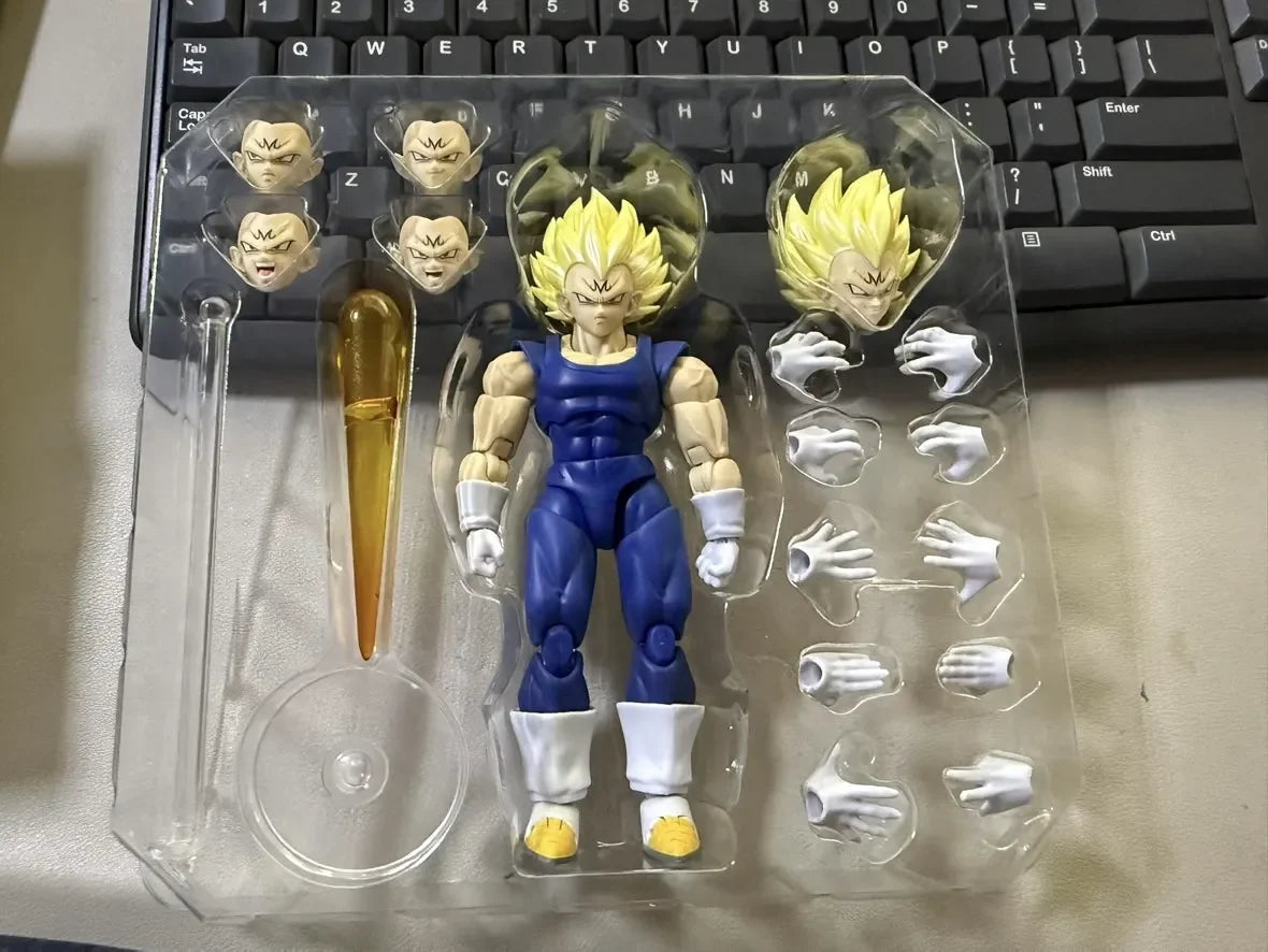 Black Hole Toys & TK Super Saiyan SSJ Majin Vegeta Full Power Action Figures Anime Dragon Ball SHF Majin Vegeta Models Gifts Toy